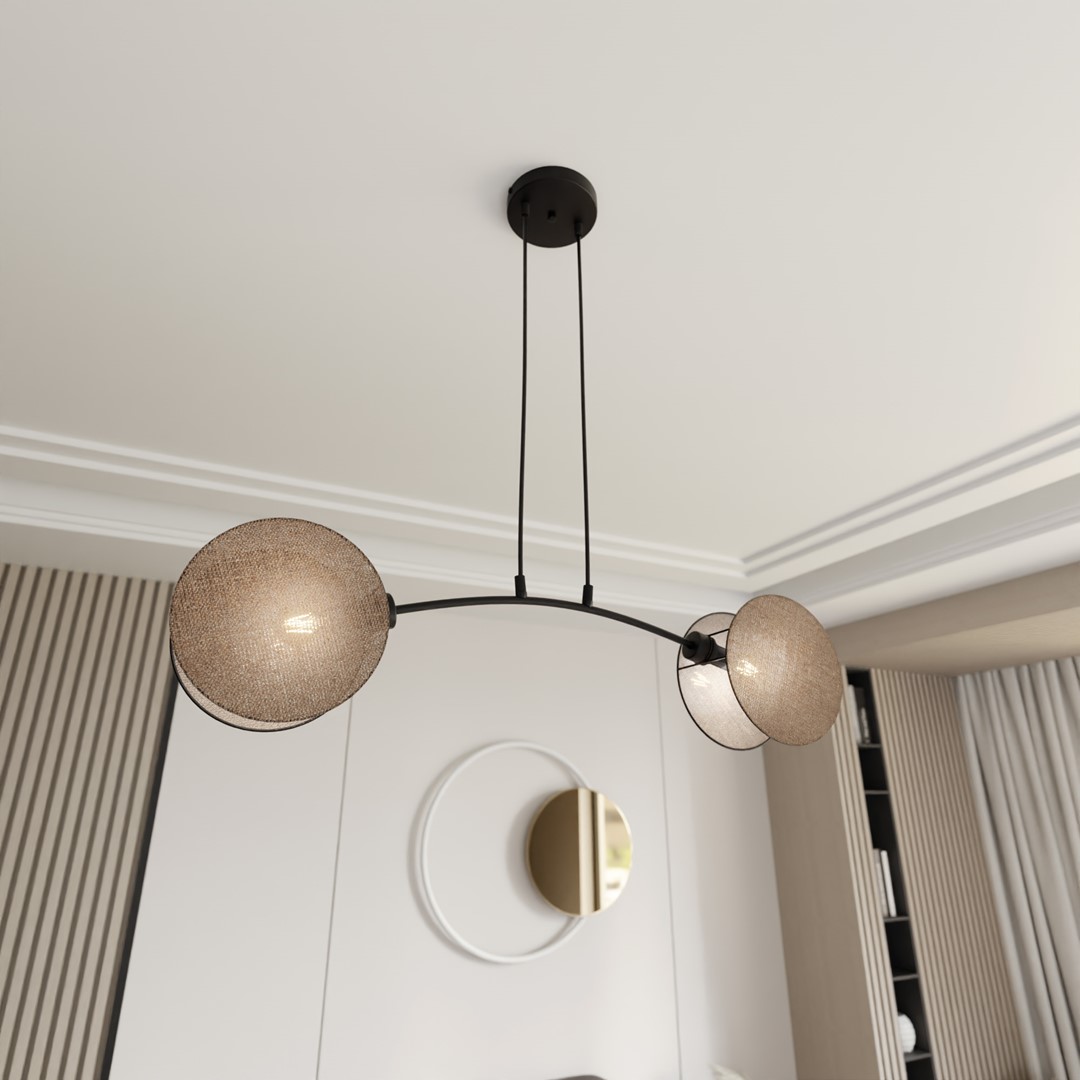 Hanglamp Lemino Zwart Ø20 cm - Afbeelding 4