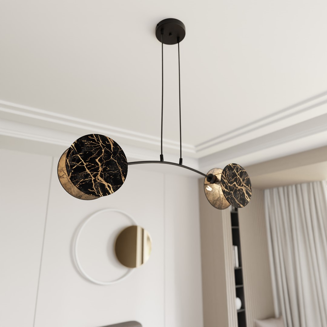 Hanglamp Braunak Zwart Ø20 cm - Afbeelding 4