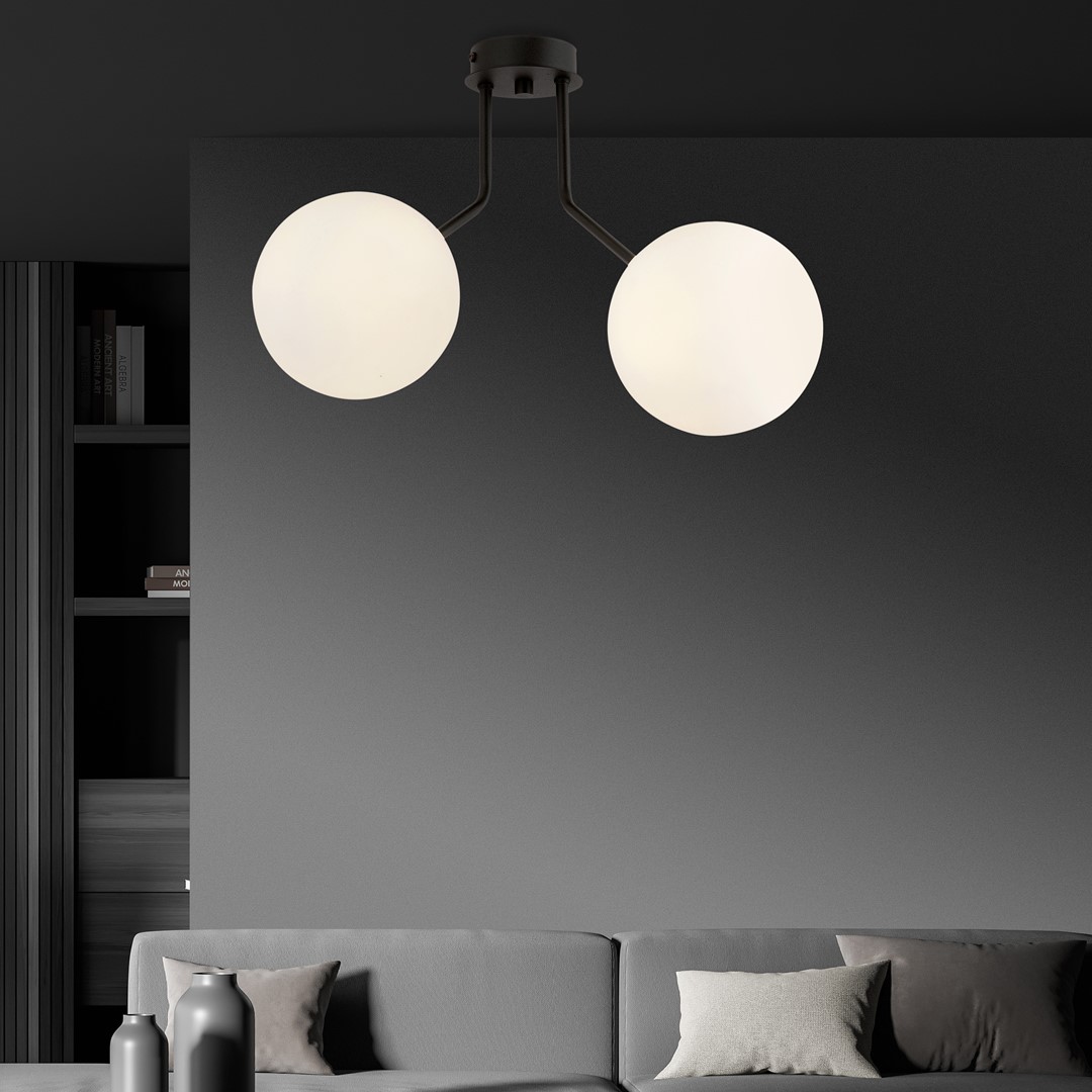 Plafondlamp Skarrea Zwart Ø15 cm - Afbeelding 4