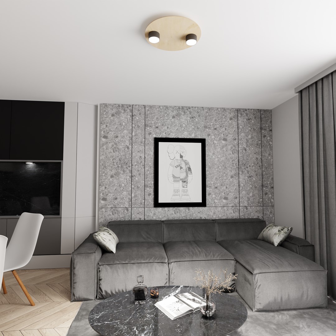 Plafondlamp Dallea Zwart - Afbeelding 4