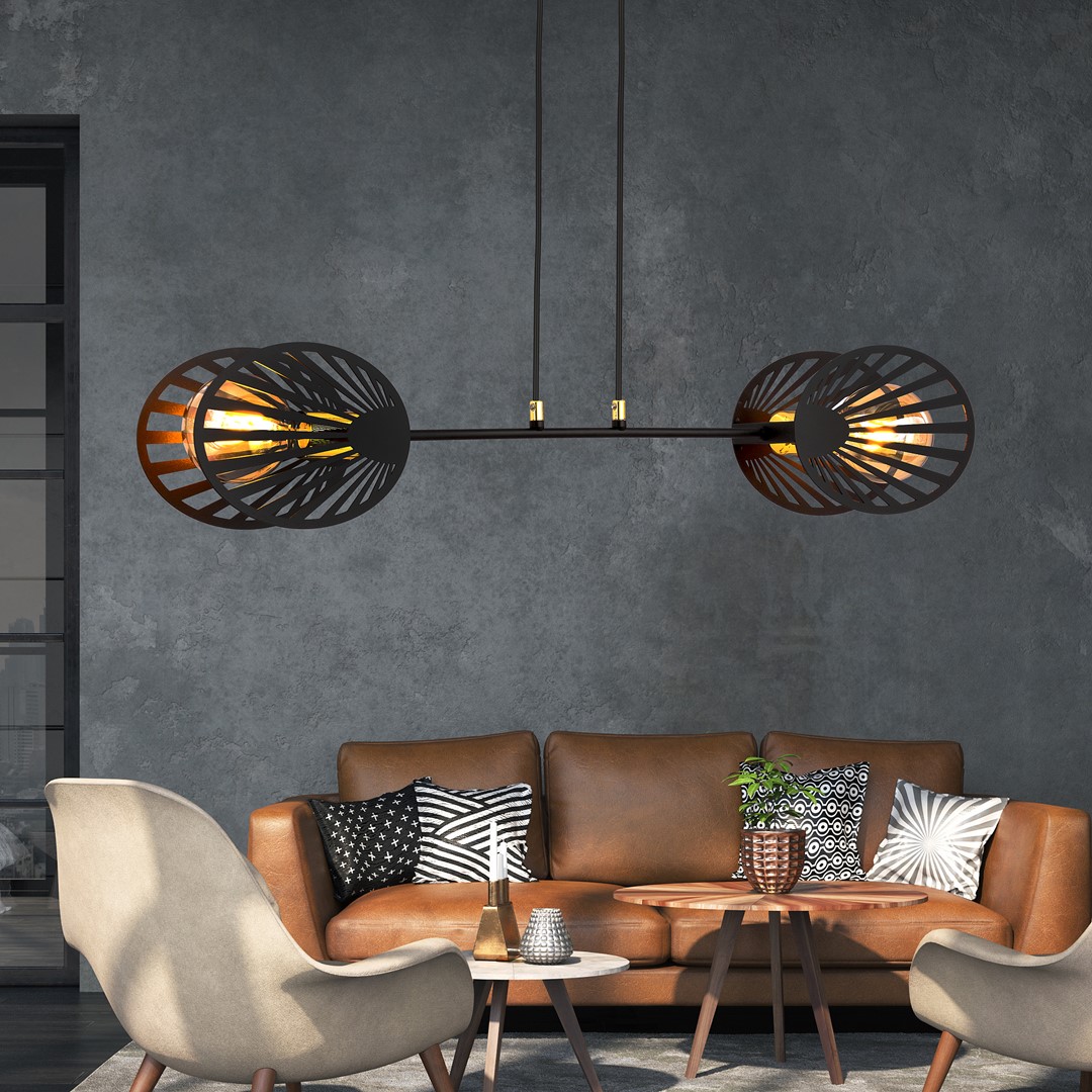 Hanglamp Greermira Zwart - Afbeelding 4
