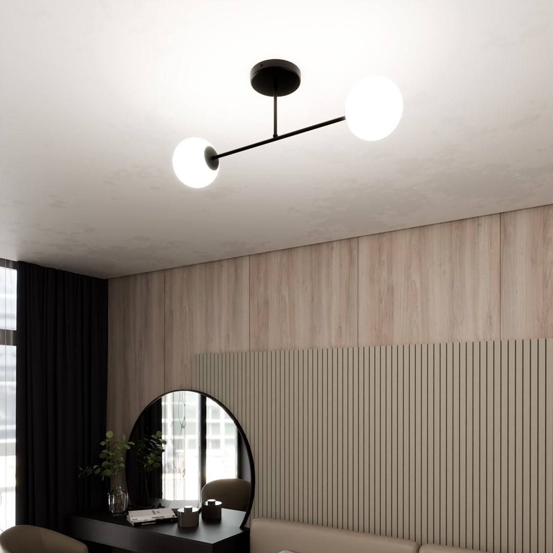 Plafondlamp Vorrin Zwart Ø14 cm - Afbeelding 5