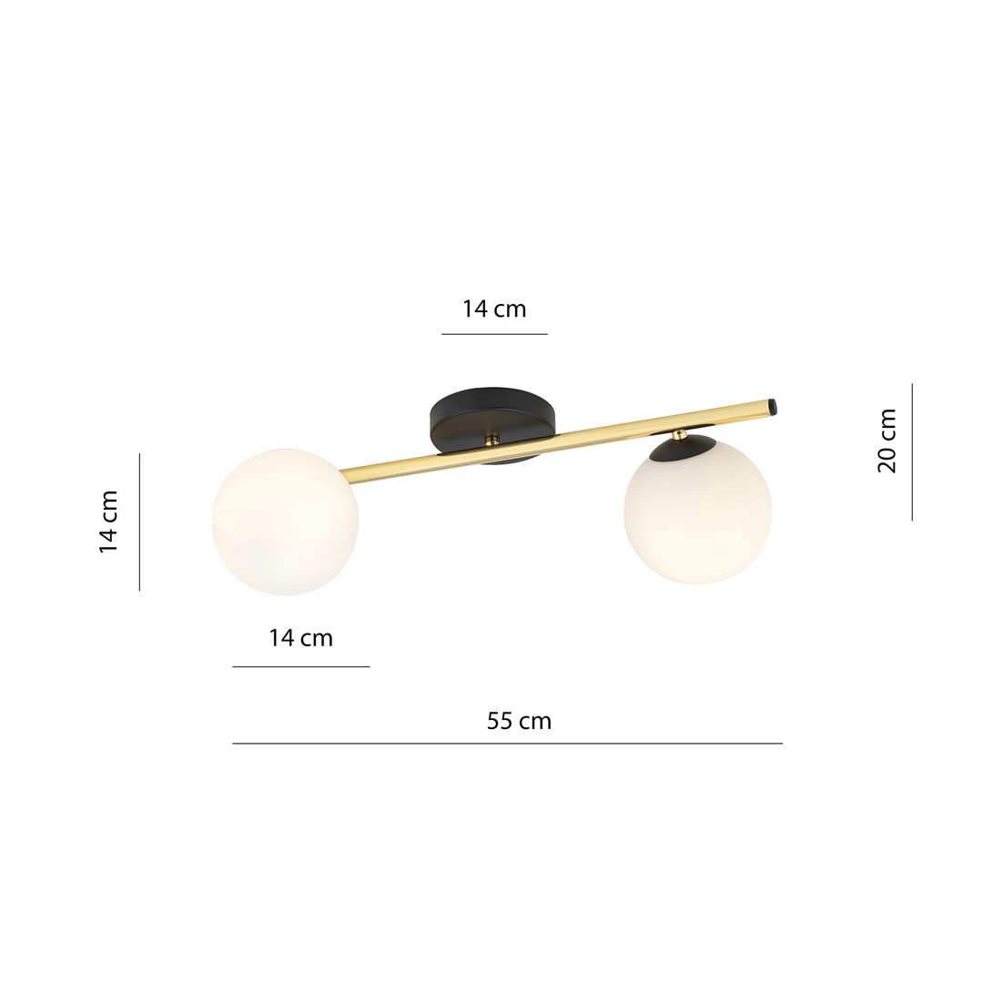 Plafondlamp Sleistena Zwart Ø14 cm - Afbeelding 5