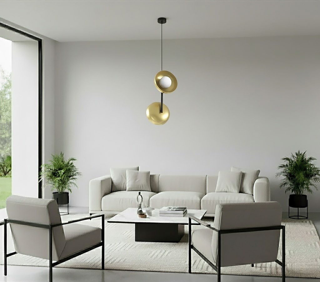 Hanglamp Slaunine Goud Ø10 cm - Afbeelding 5