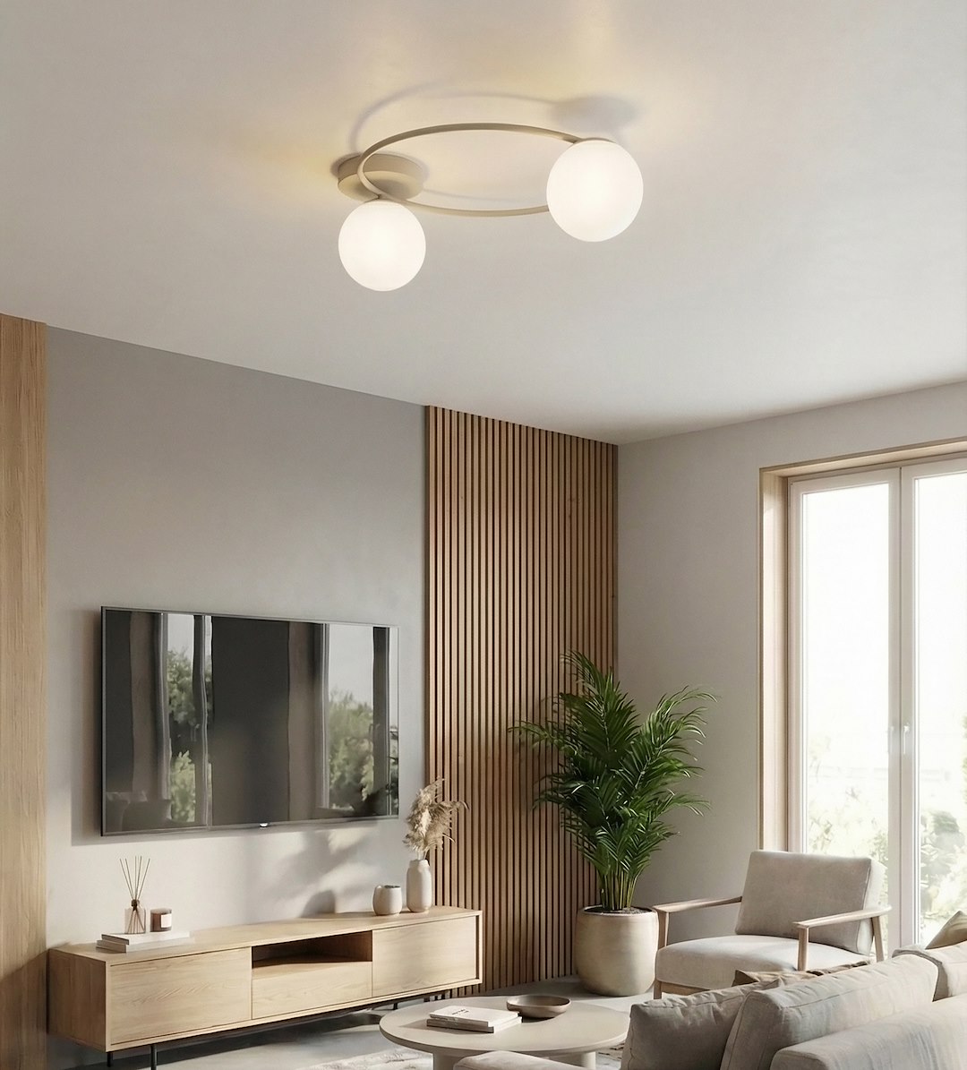 Plafondlamp Vaarnen Beige Ø14 cm - Afbeelding 5