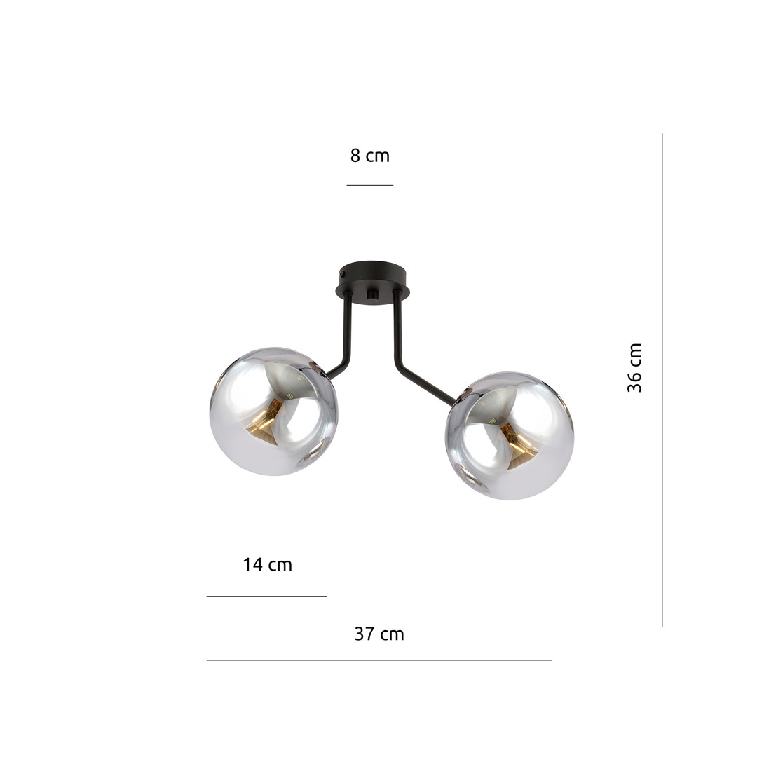 Plafondlamp Feirmura Zwart Ø14 cm - Afbeelding 5