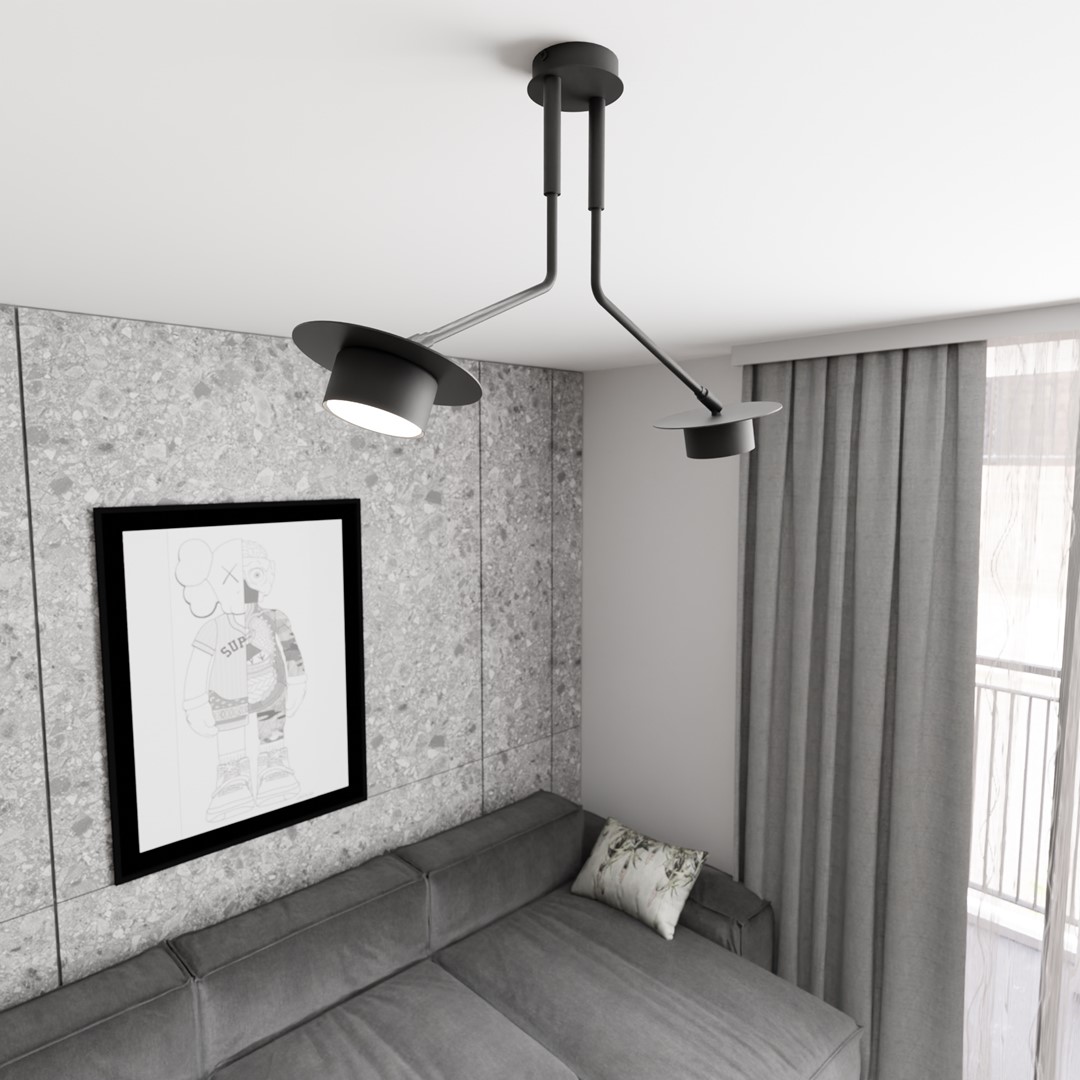 Plafondlamp Stierro Zwart - Afbeelding 5
