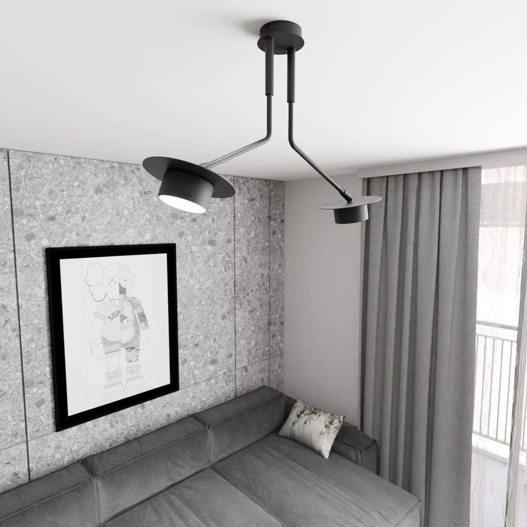 Plafondlamp Stierro Zwart - Afbeelding 5