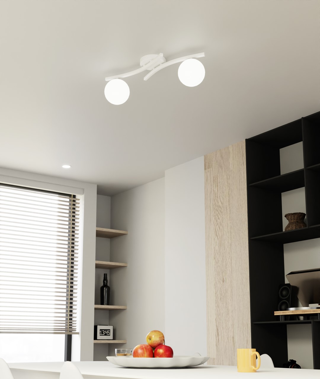 Plafondlamp Veerrum Wit Ø15 cm - Afbeelding 5