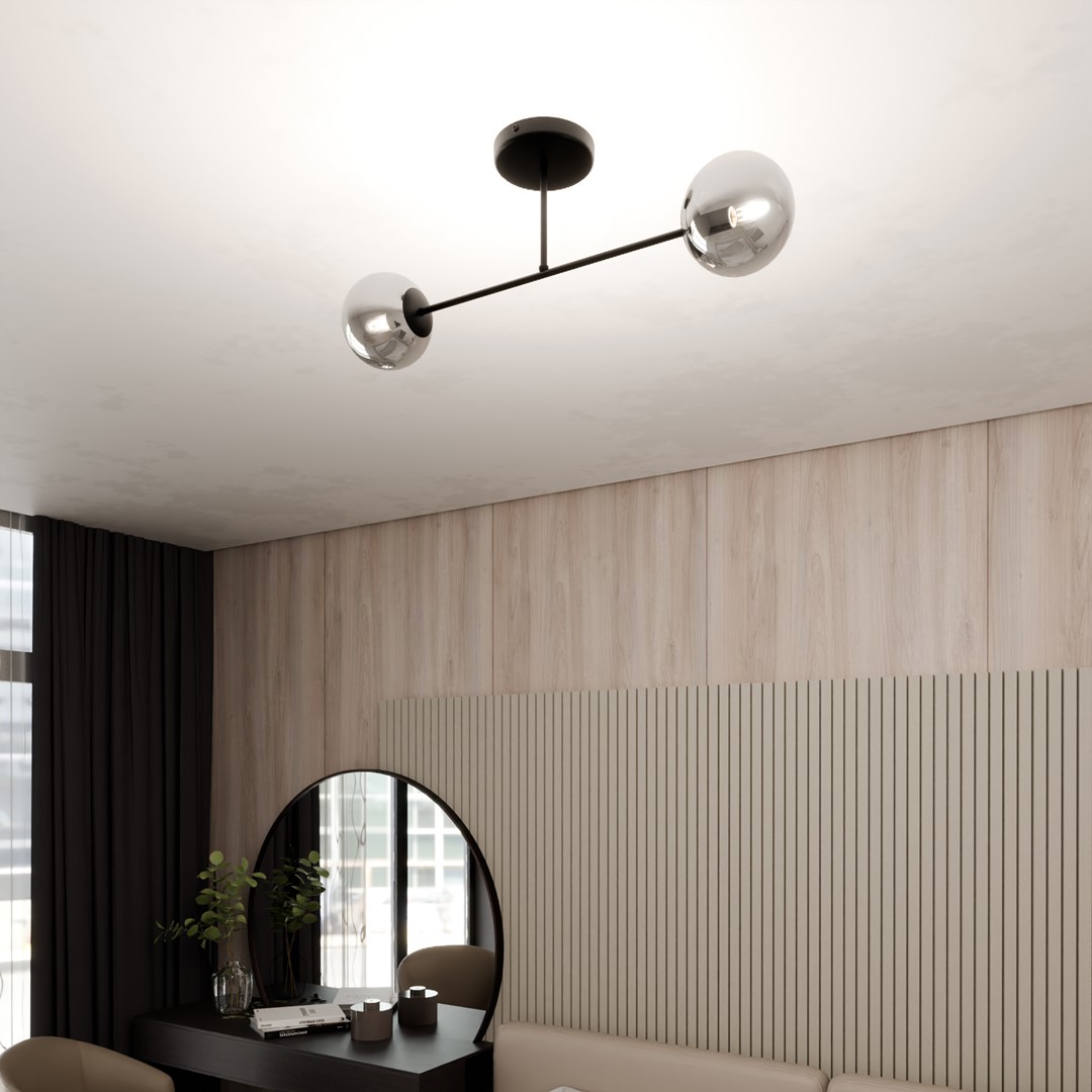 Plafondlamp Vida Zwart Ø14 cm - Afbeelding 5