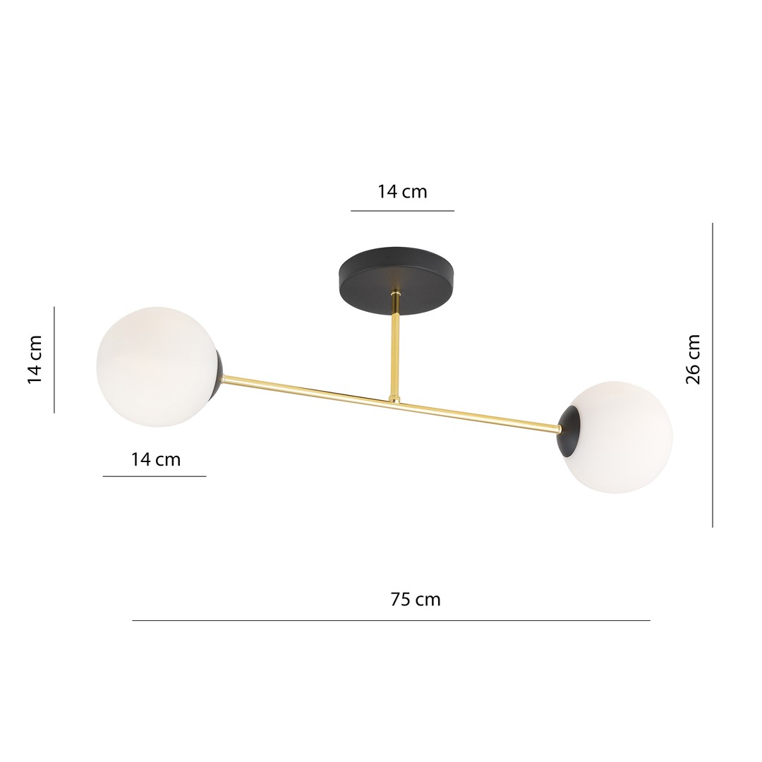 Plafondlamp Dooke Zwart Ø14 cm - Afbeelding 6