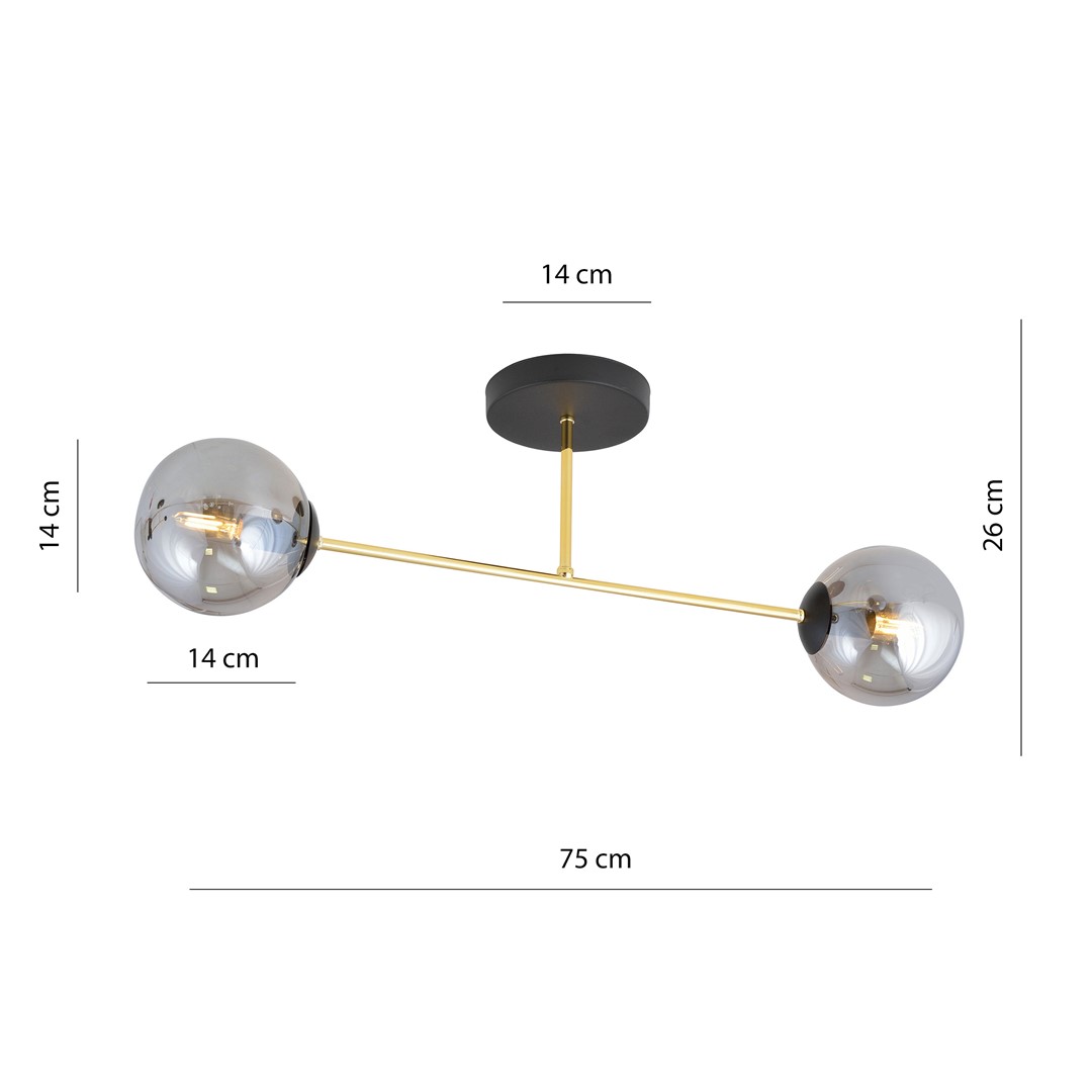 Plafondlamp Gekas Zwart Ø14 cm - Afbeelding 6