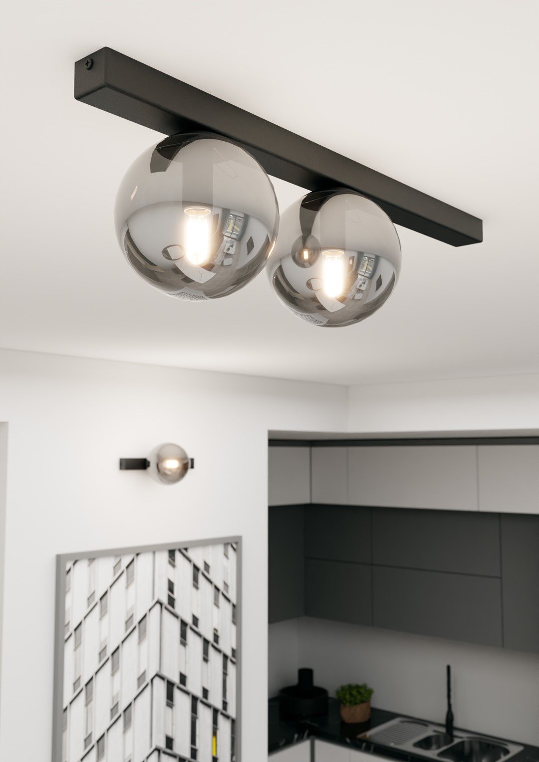 Plafondlamp Ceevol Zwart Ø14 cm - Afbeelding 6