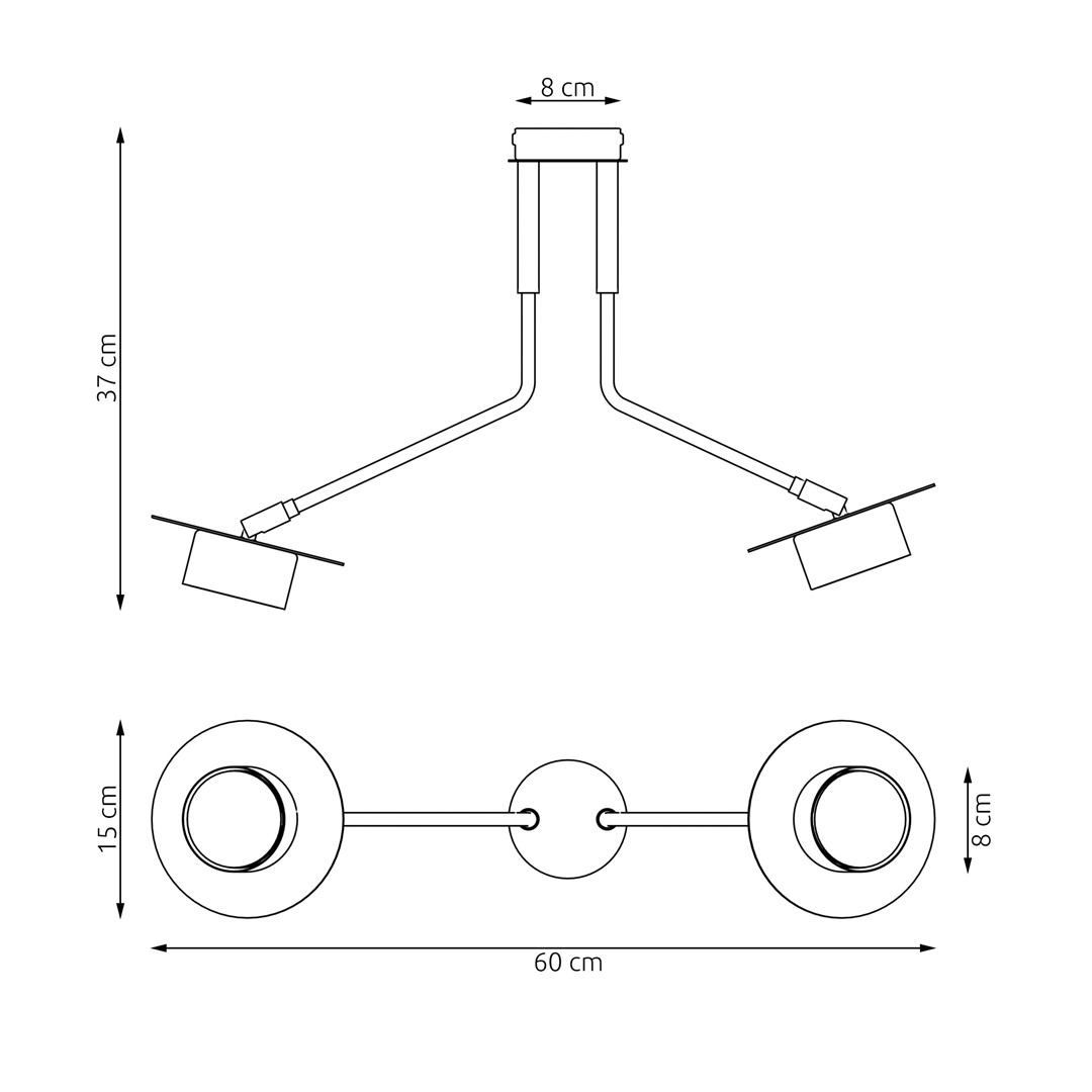 Plafondlamp Stierro Zwart - Afbeelding 6