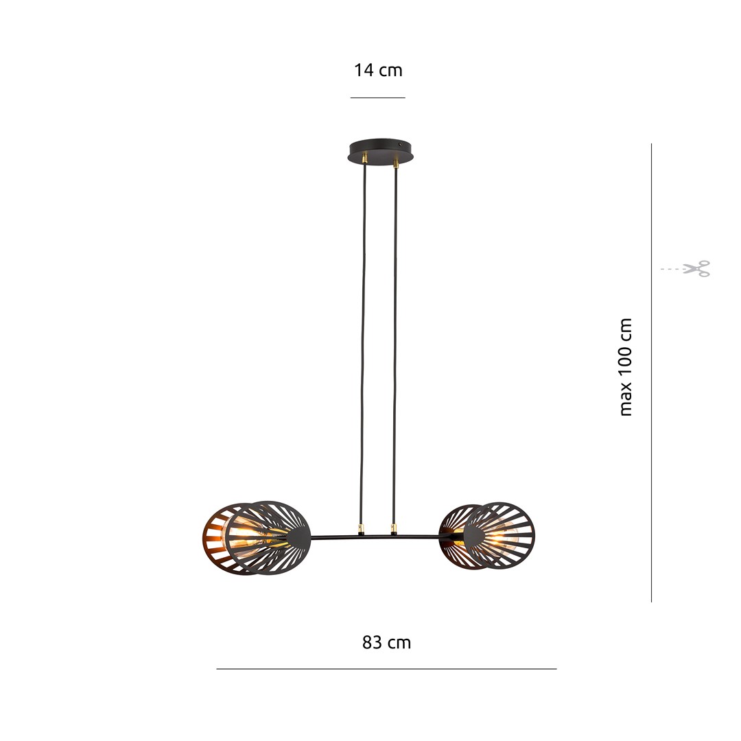 Hanglamp Greermira Zwart - Afbeelding 6