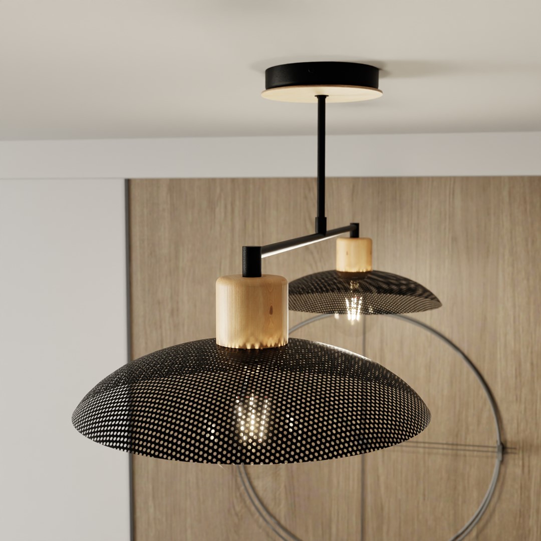 Kroonluchter Vummea Zwart Ø30 cm - Afbeelding 6