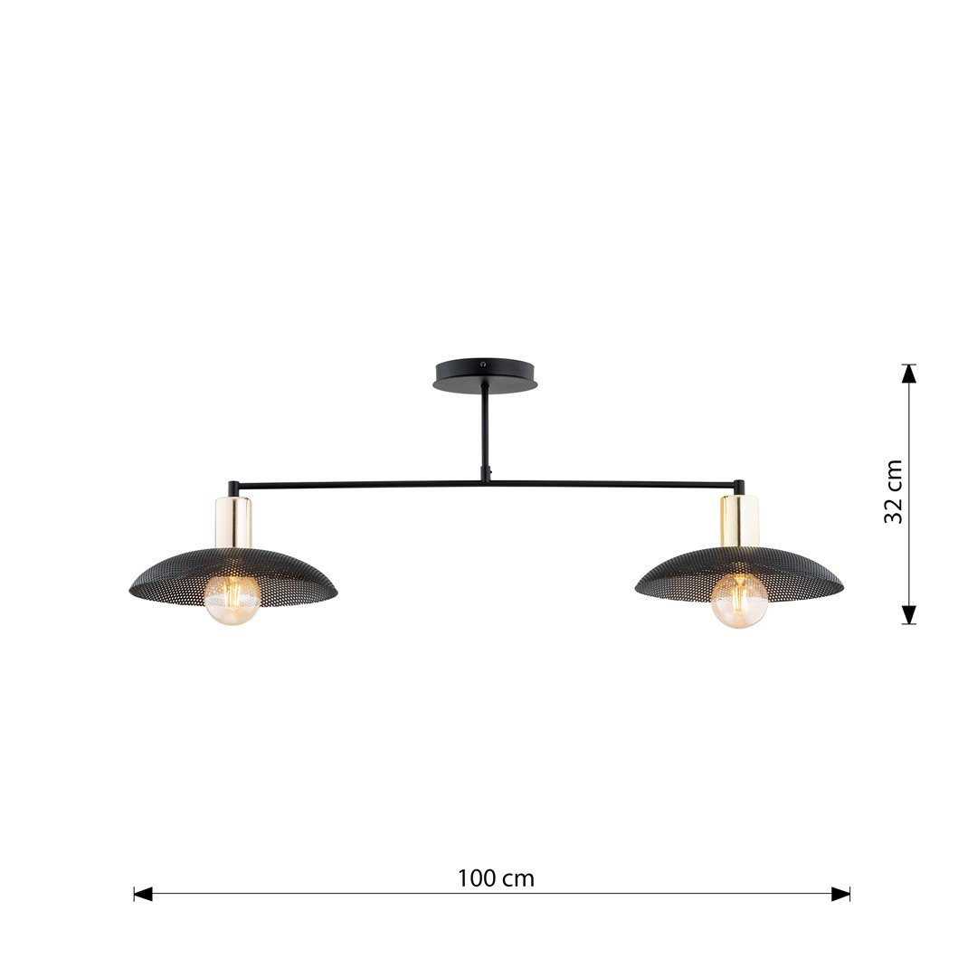Kroonluchter Jundas Zwart Ø30 cm - Afbeelding 6