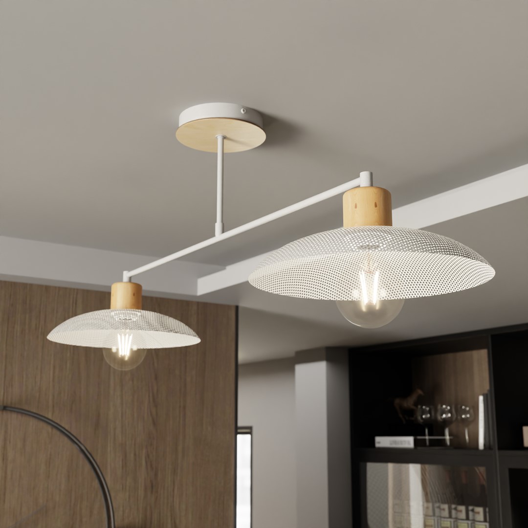 Kroonluchter Novura Wit Ø30 cm - Afbeelding 6