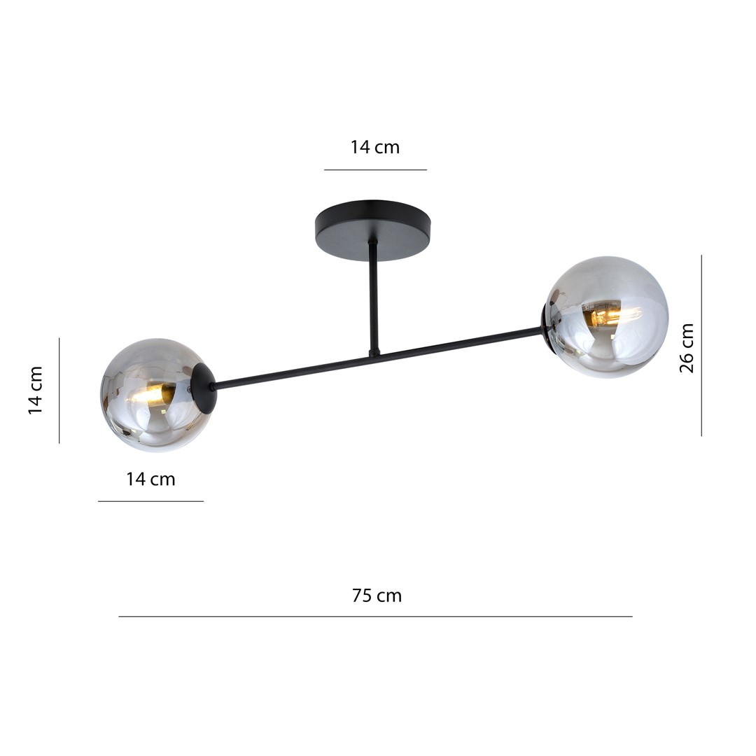 Plafondlamp Vida Zwart Ø14 cm - Afbeelding 6