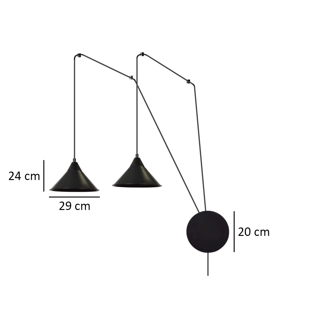 Hanglamp Zaustino Zwart - Afbeelding 6