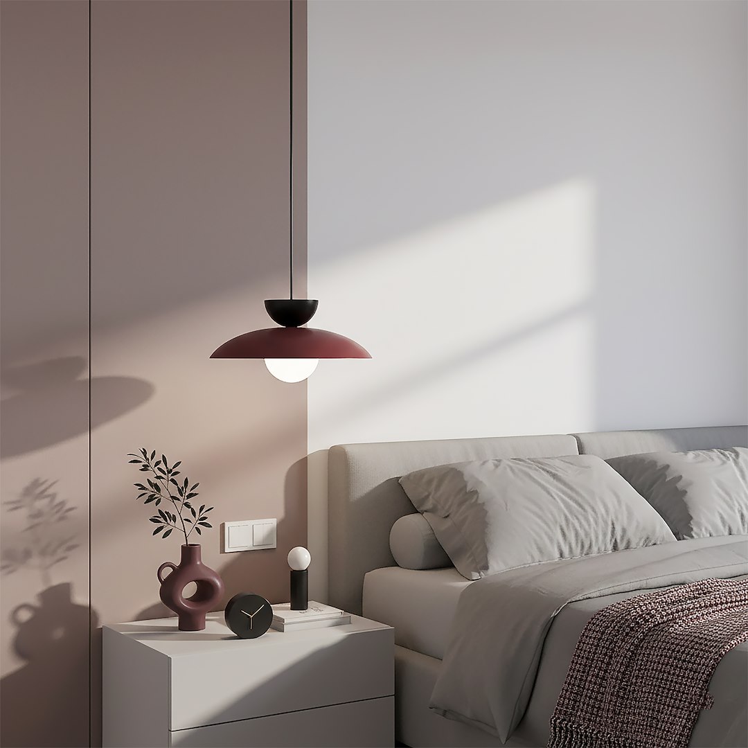 Hanglamp Hoonero Bordeaux Ø10 cm - Afbeelding 7