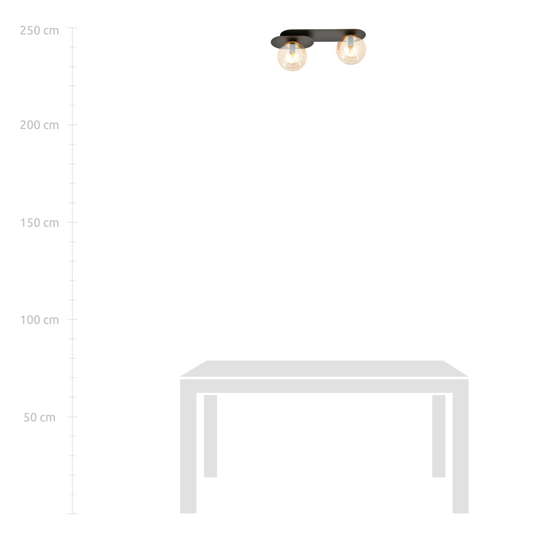 Plafondlamp Teinond Zwart Ø14 cm - Afbeelding 7