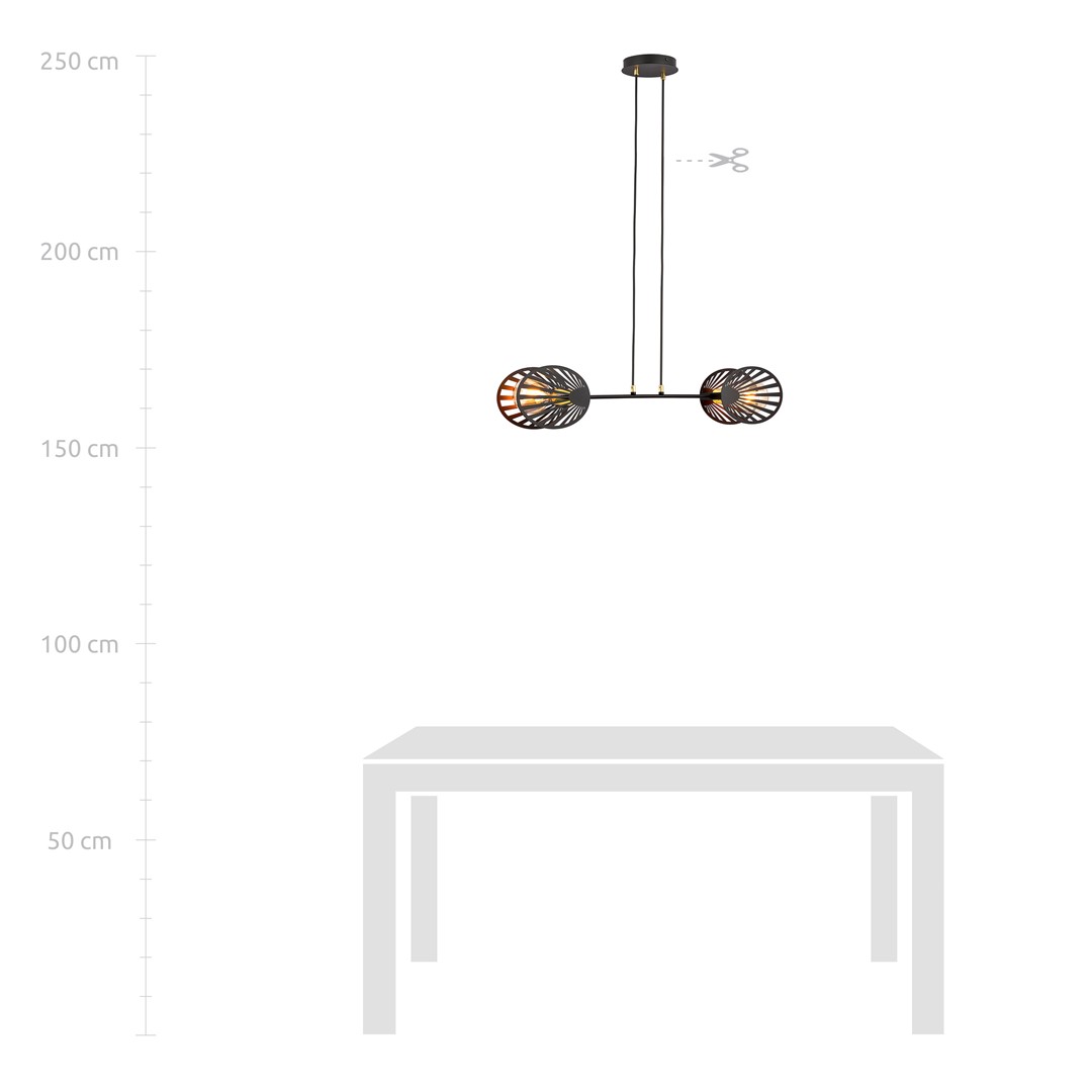Hanglamp Greermira Zwart - Afbeelding 7