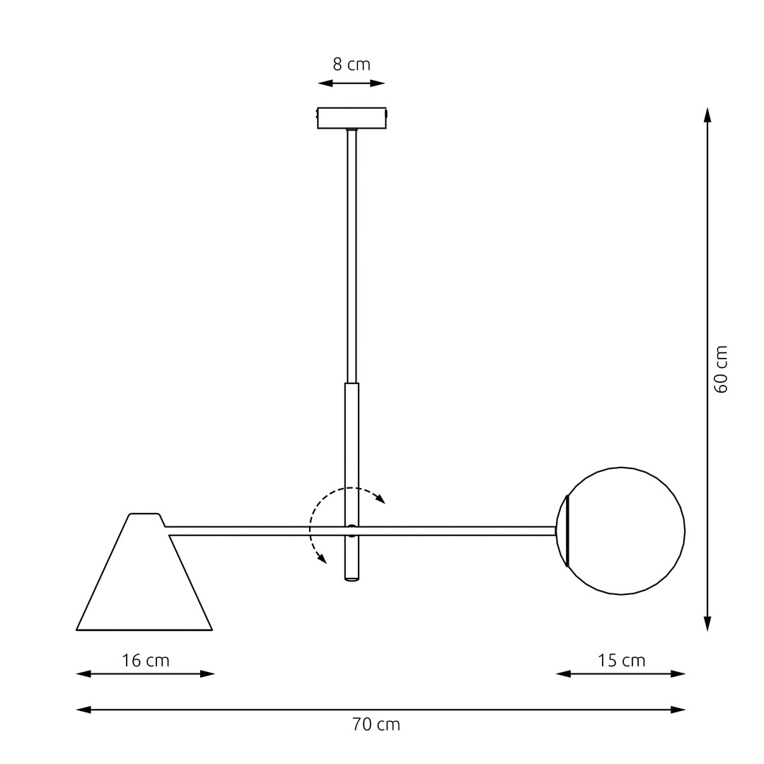 Kroonluchter Heeldi Zwart Ø15 cm - Afbeelding 7