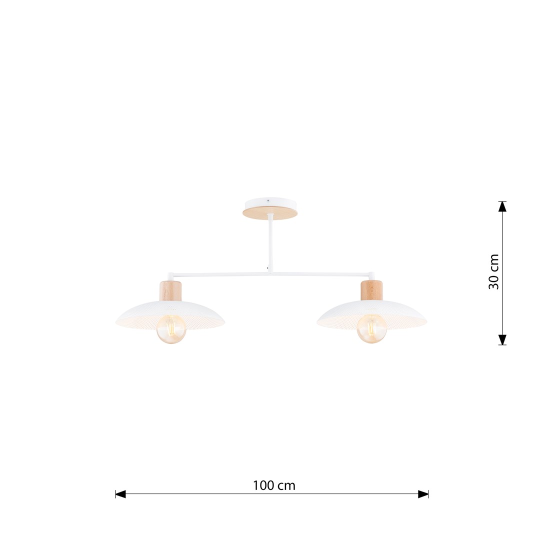 Kroonluchter Novura Wit Ø30 cm - Afbeelding 8