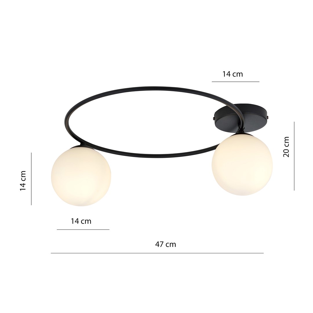 Plafondlamp Breirello Zwart Ø14 cm - Afbeelding 9
