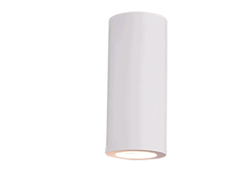 Skurdil witte gips wandlamp Ø7 cm, modern cilindermodel met lichtbundel boven en onder, set van 3