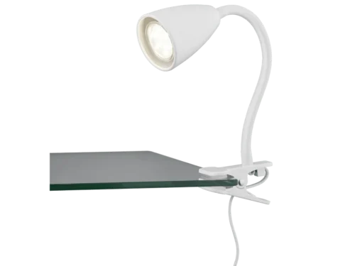 WANDA klemlamp Tiena mat wit met flexibele arm en clip, compact en gericht leeslicht, set van 3