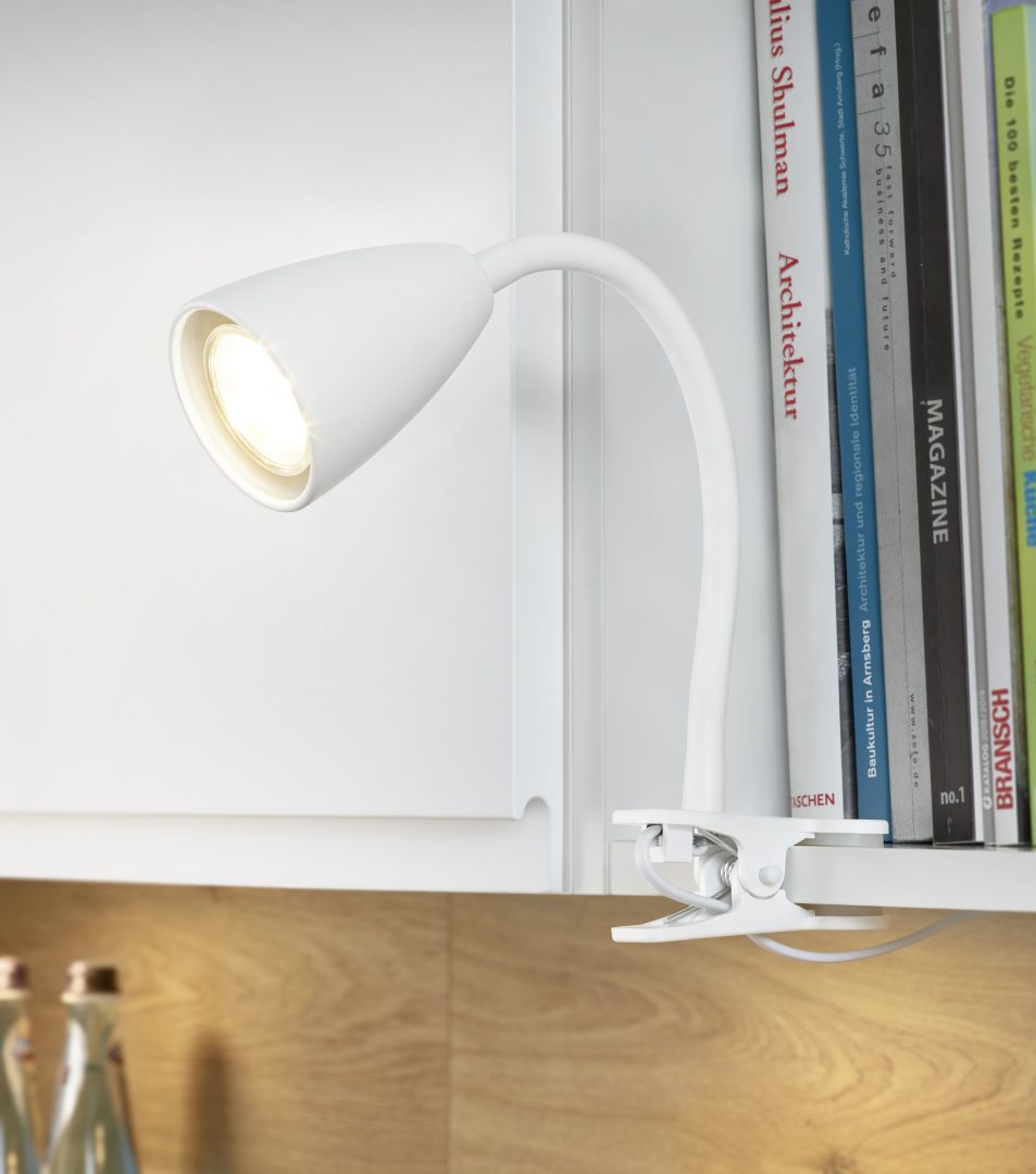 Klemlamp Tiena Mat Wit Ø7 cm - Set van 3 - Afbeelding 2
