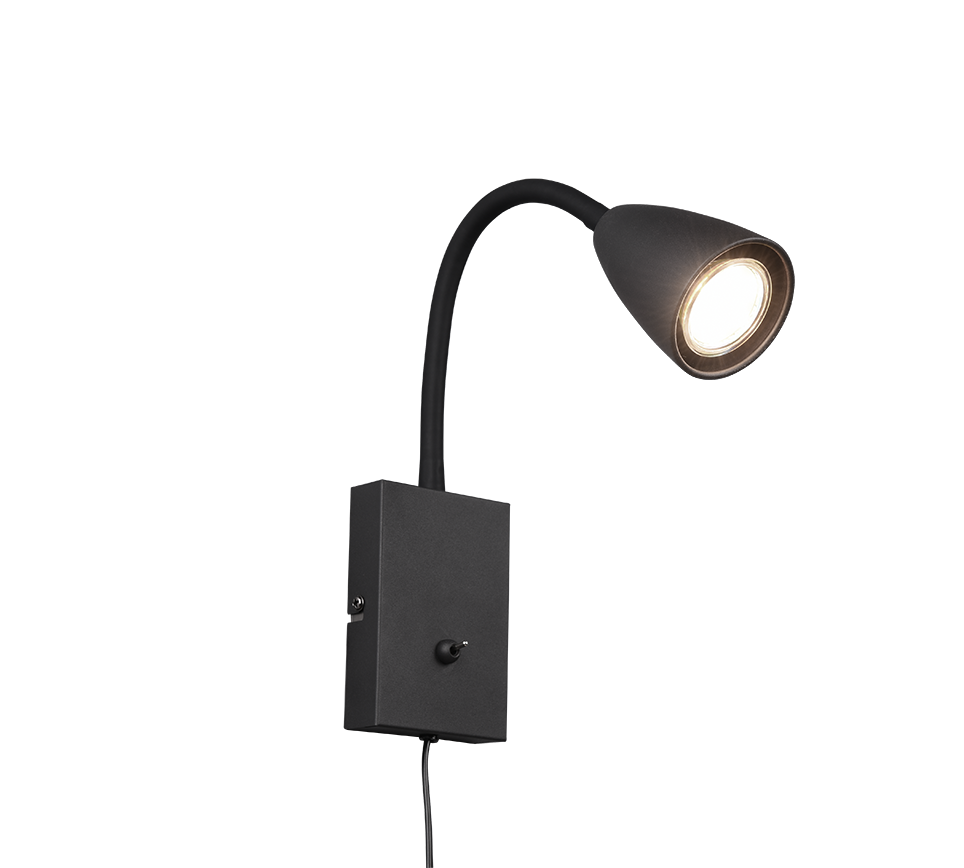 Wandlamp Kisane Mat Zwart - Set van 3
