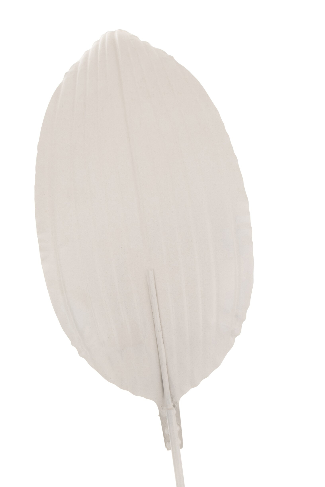 Decoratie Gausy metaal wit, grote elegante bladvormige decoratie met strakke afwerking en rustige uitstraling