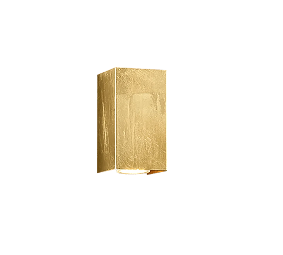 CLEO gouden wandlamp van metaal, compact ontwerp met licht omhoog en omlaag, set van 3 для sfeervolle wandverlichting