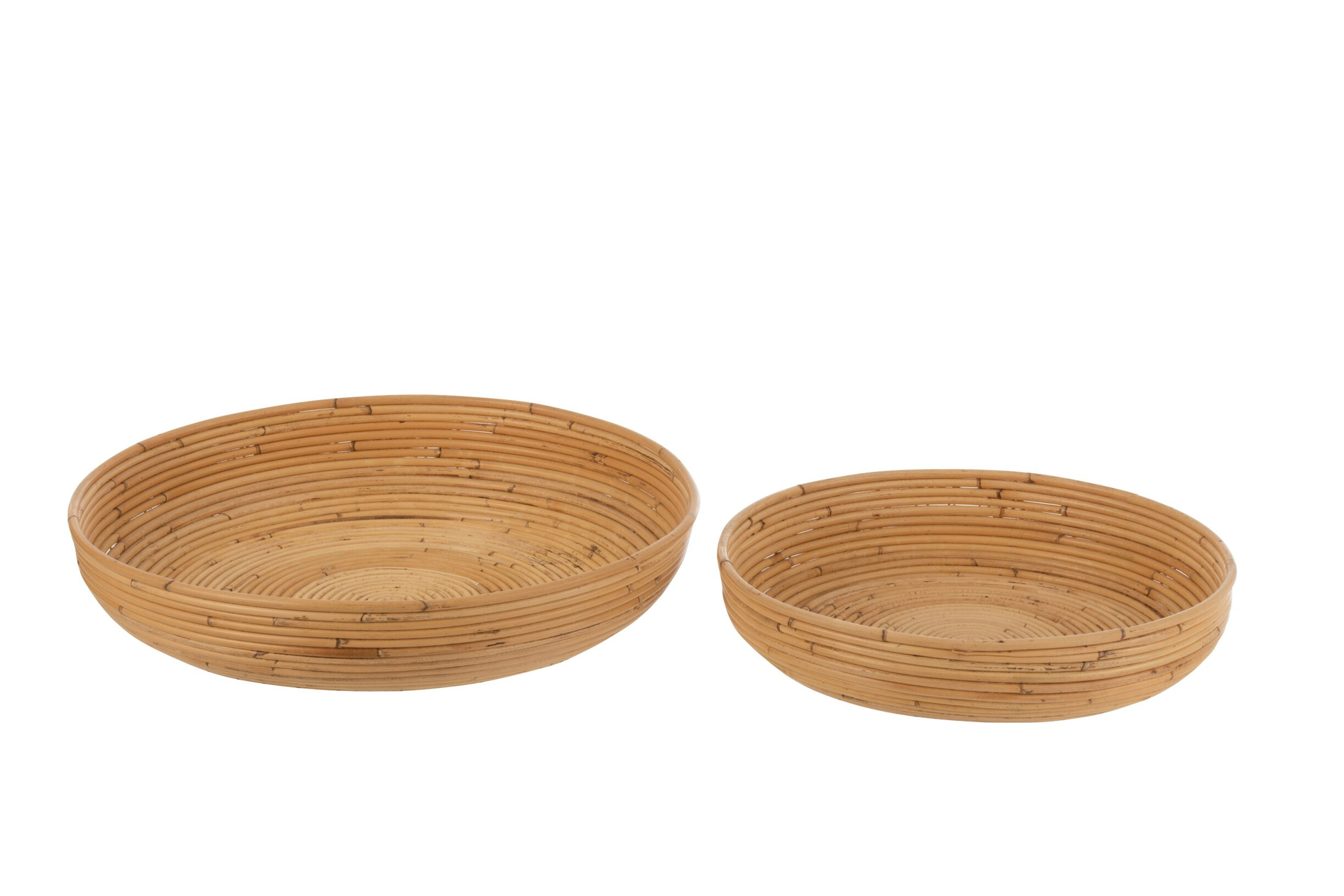 Schaal Slierdol Rotan Naturel - Set van 2