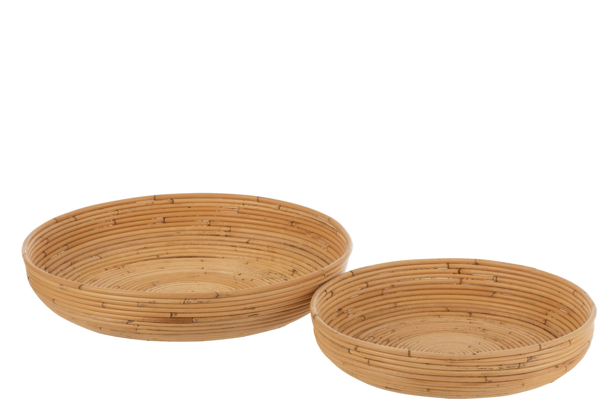 Schaal Slierdol Rotan Naturel - Set van 2 - Afbeelding 3