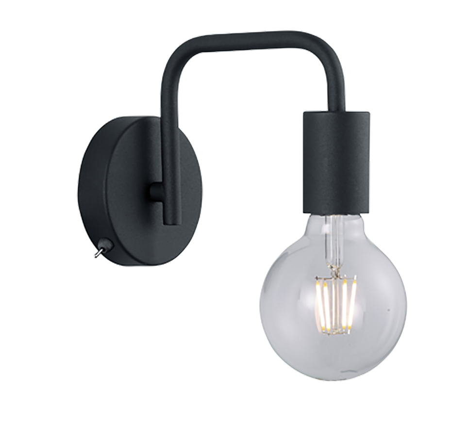 Wandlamp Stile Mat Zwart - Set van 3