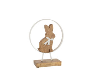 Decoratiefiguur Traulino Hout Wit H23,5 cm