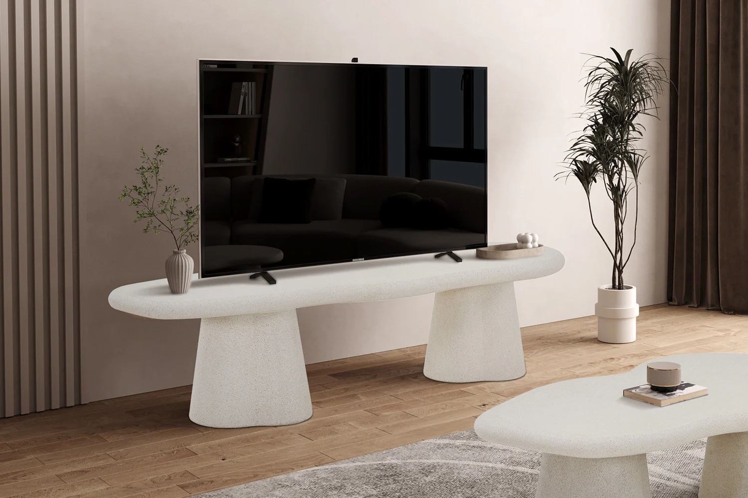 TV-meubel Traumea Beton 160 cm - Afbeelding 2