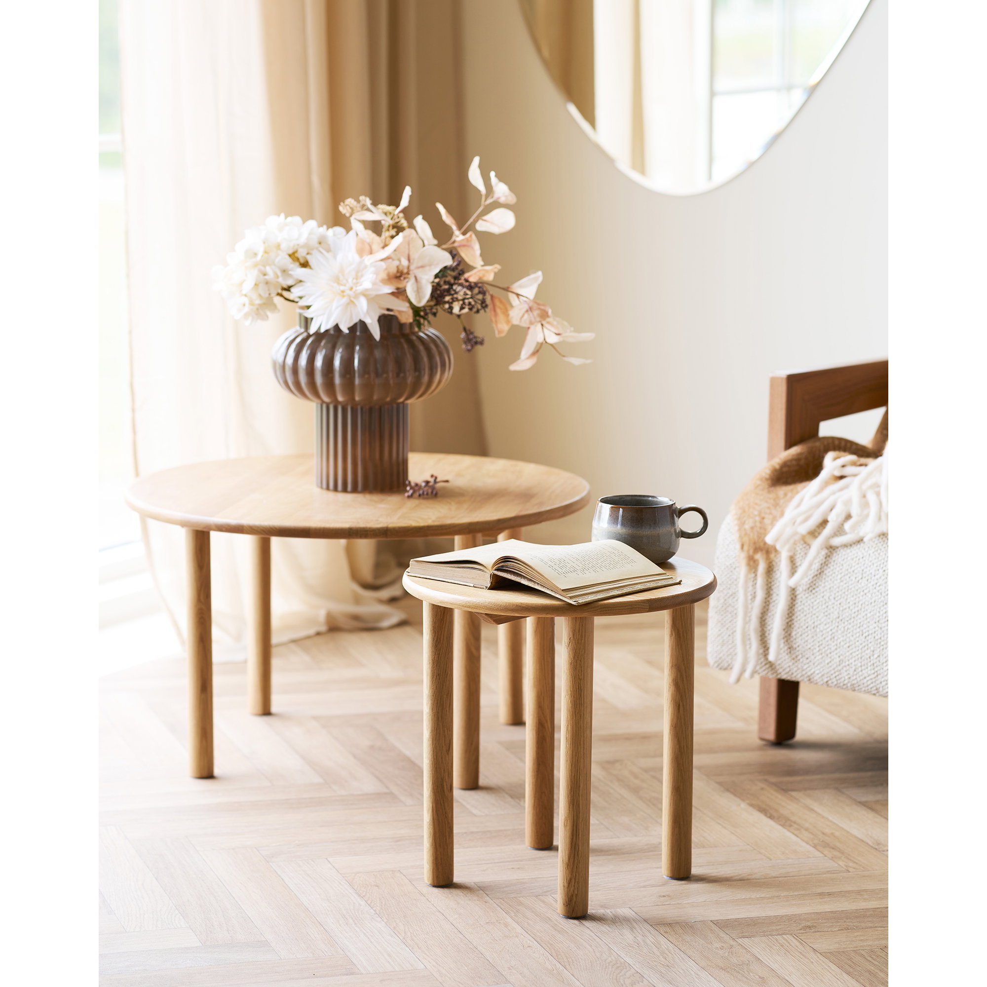 Salontafel Pukal Eiken Ø70 cm - Afbeelding 4