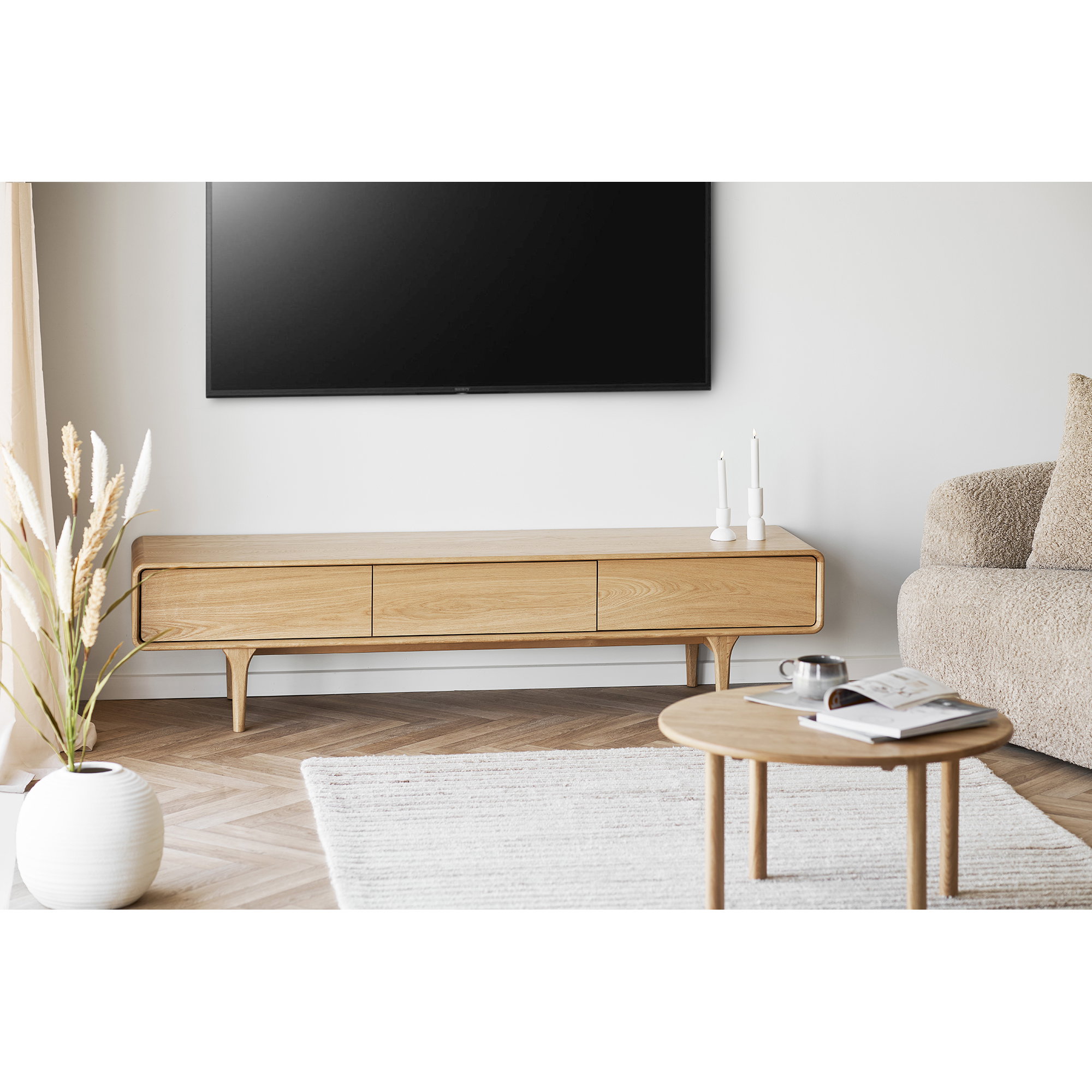 Salontafel Pukal Eiken Ø70 cm - Afbeelding 5