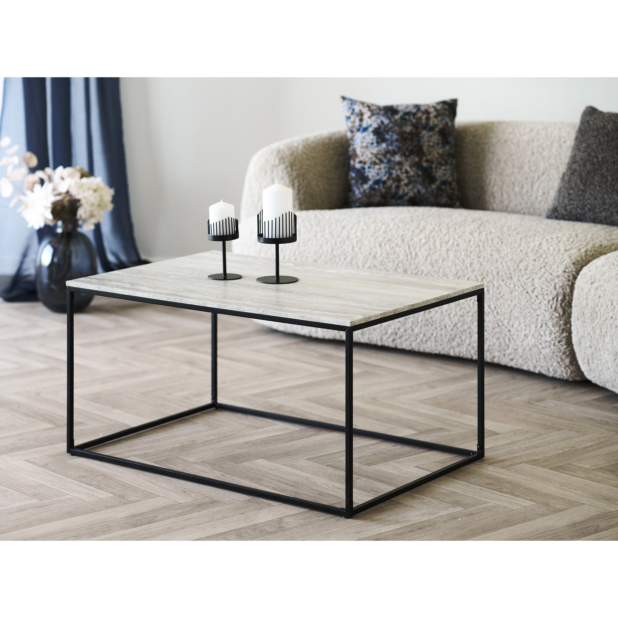 Salontafel Nindaro Staal 90x60 cm - Afbeelding 4
