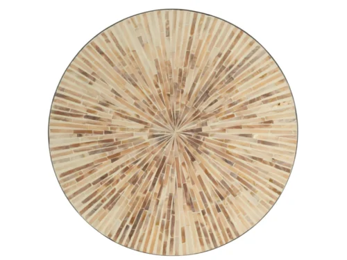 Rond Dienblad Rietira Papier Beige met natuurlijke rieten look en warme, rustige uitstraling