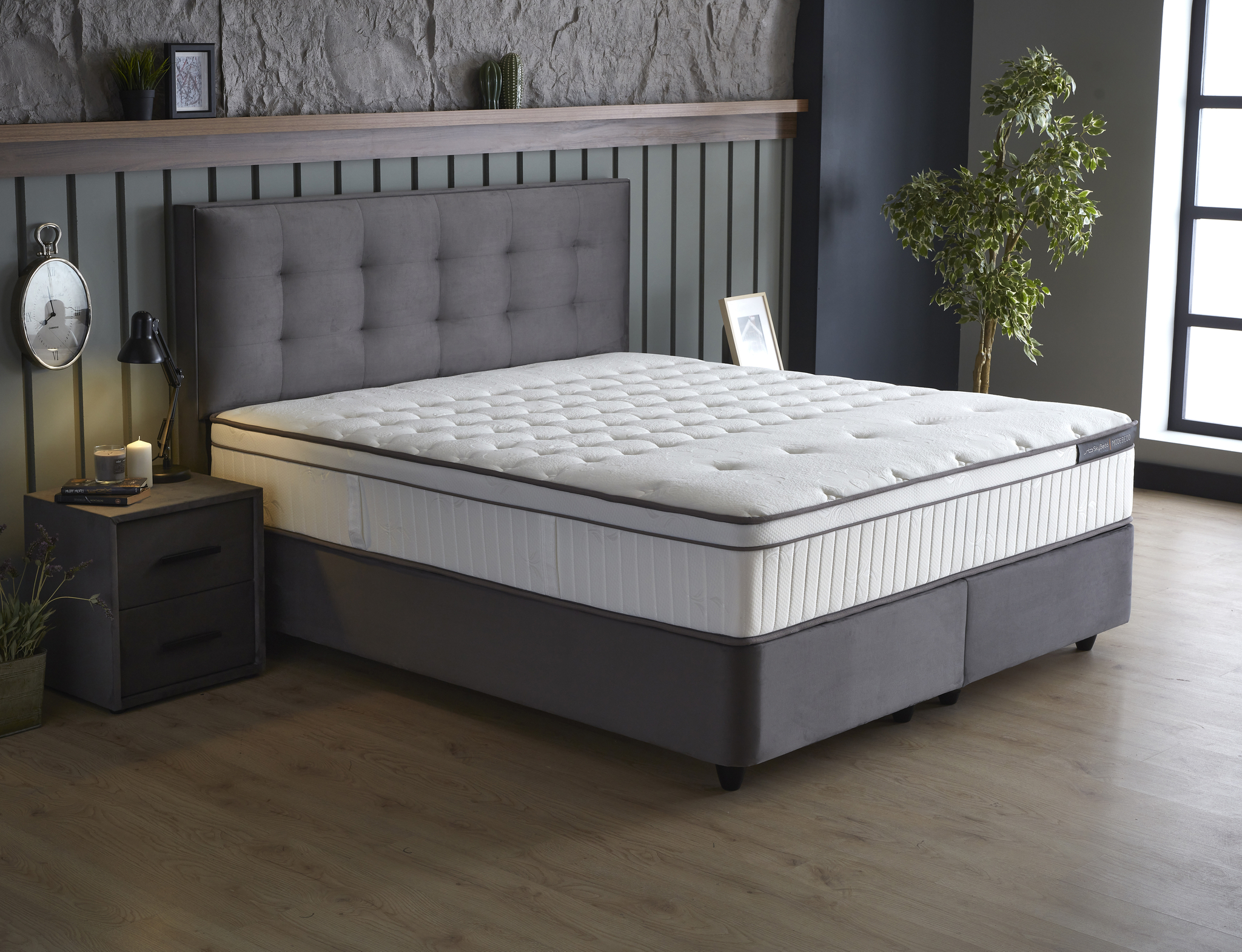 Boxspring Skerrum Antraciet 160x200 - Afbeelding 4