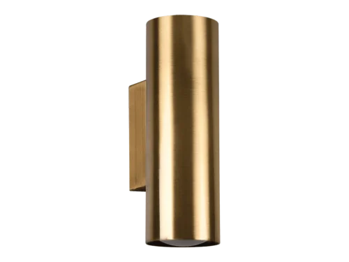 Wandlamp Moossik Brons set van 3, cilindervormig oudbrons metaal, lichtuitstraling boven en onder