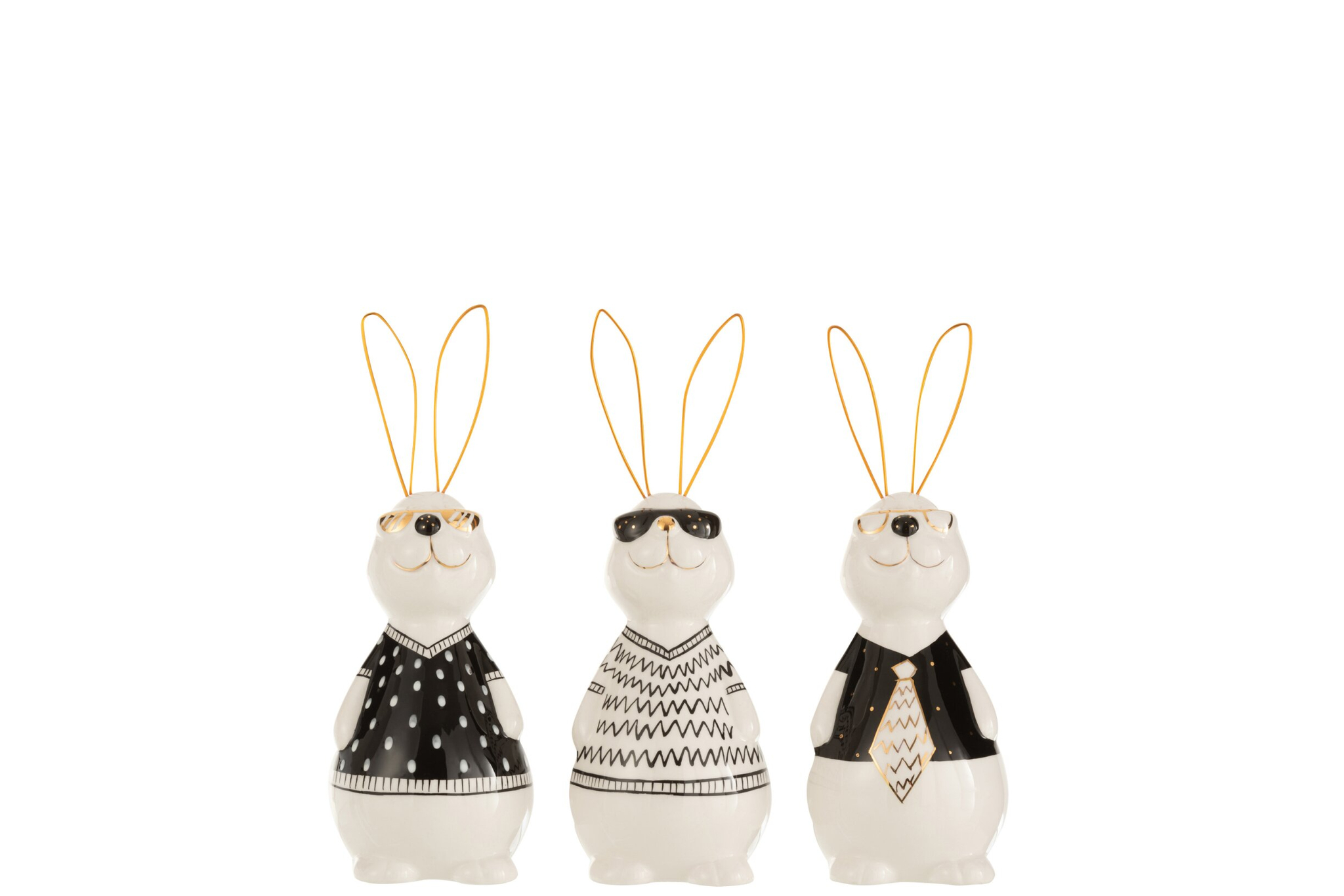 Decoratiefiguur Veennun Dolomiet Wit H19,5 cm - Set van 3