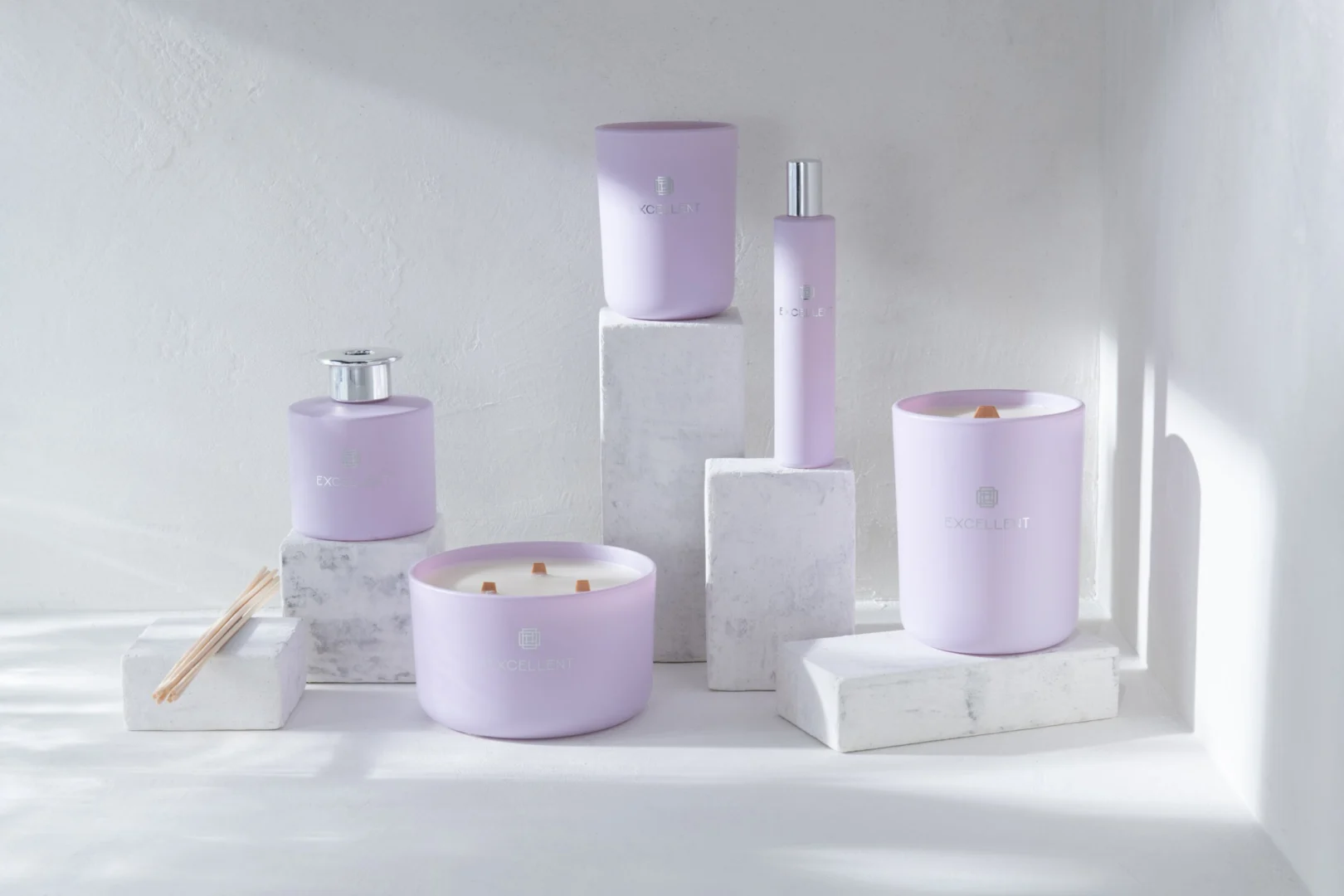 Geurstokjes Piemmura paars glas - Afbeelding 2