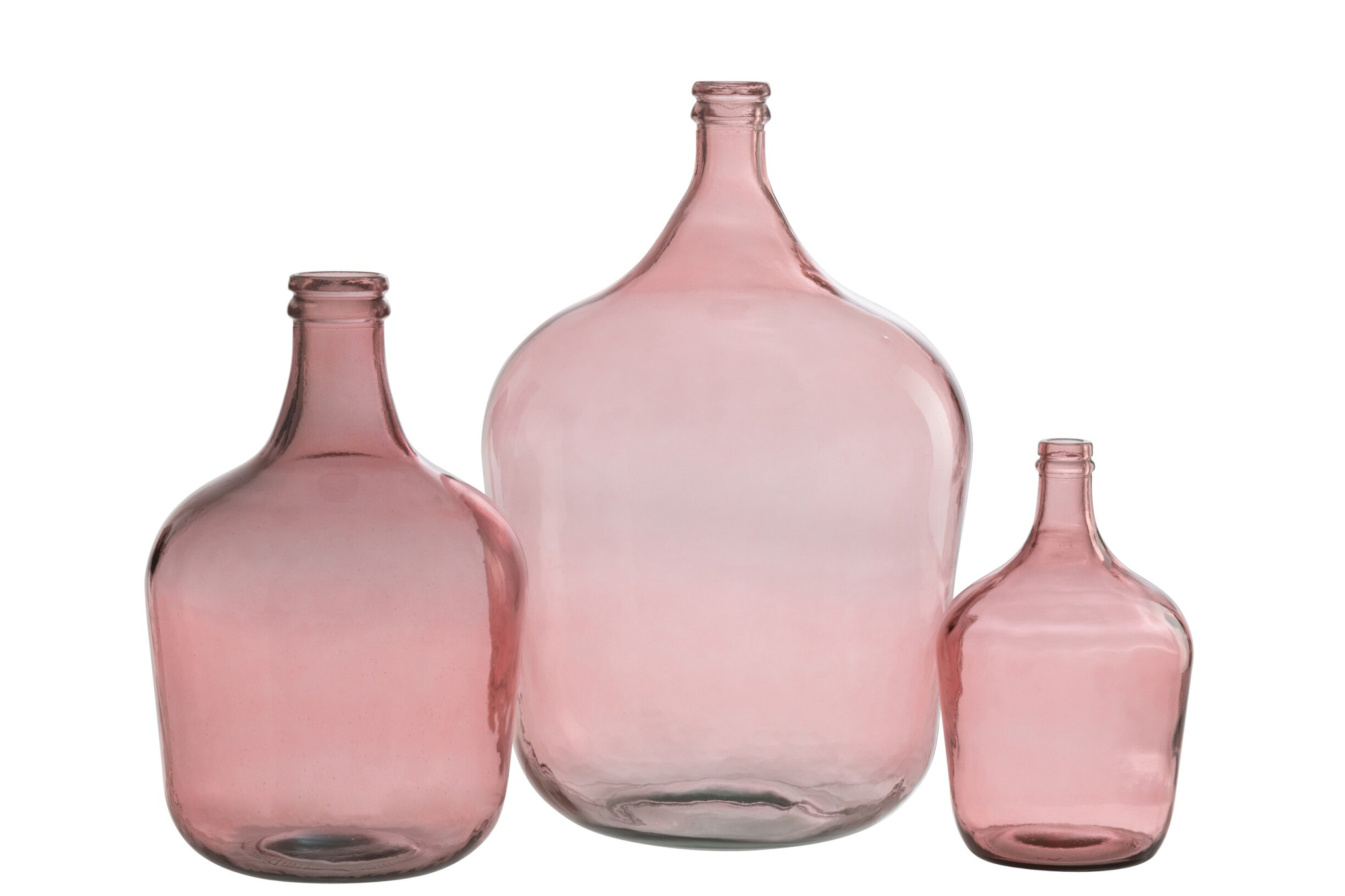 Vaas Minnand Glas Roze H55 cm